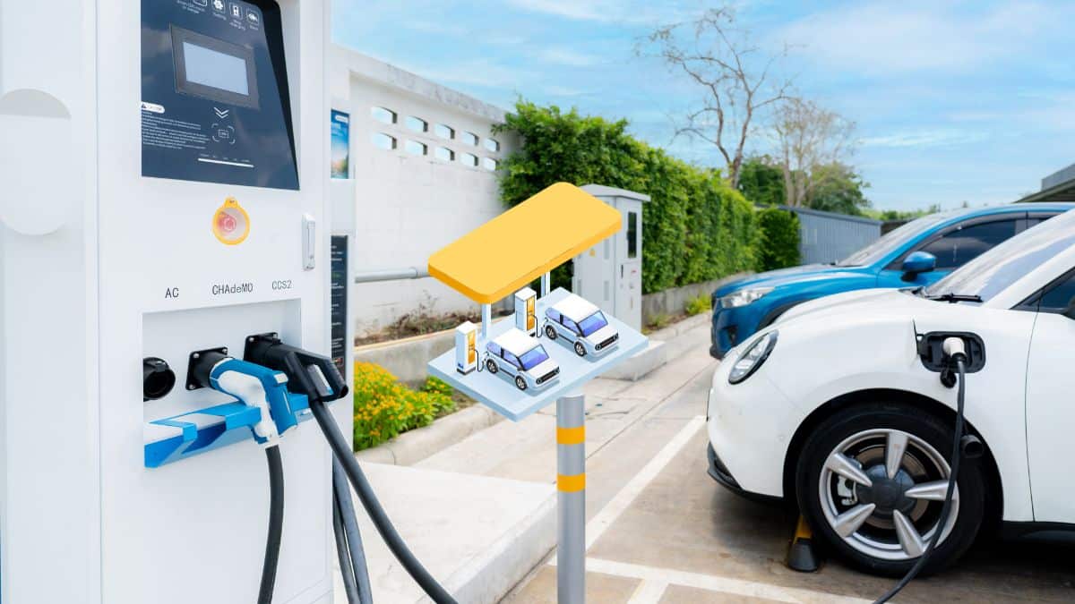 Symbolic View of Tesla Electric Charging Station